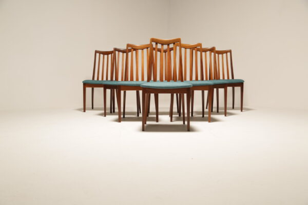Set of 10 Upholstered Teak "Fresco" Dining Chairs by G-Plan 1