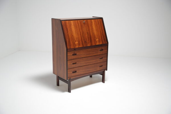 Vintage Rosewood Secretaire Desk by Bernhard Pedersen & Son 1