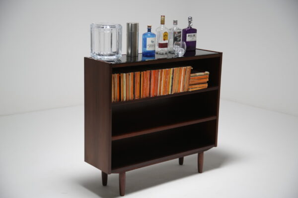 Rosewood Bookcase with glass top 1
