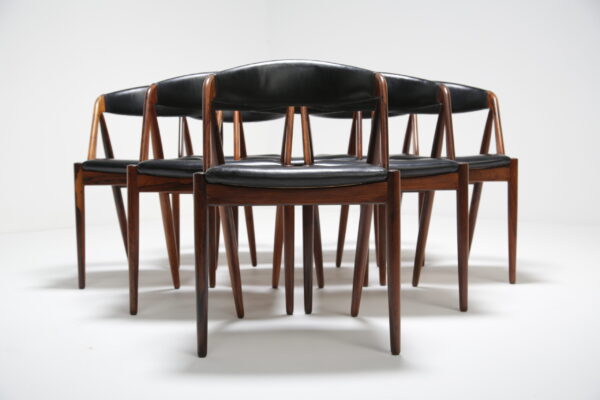 Set of 8 'Model 31' Rosewood Dining Chairs by Kai Kristiansen for Schou Andersen, Denmark, 1960s