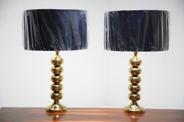 Vintage Pair of Brass Table Lamps 3