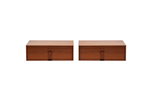 Swedish Wall Mounted Teak Drawers Units by Uno & Östen Kristiansson for Luxus 1