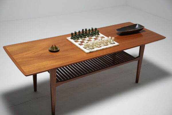 Large teak Scandinavian coffee table 3