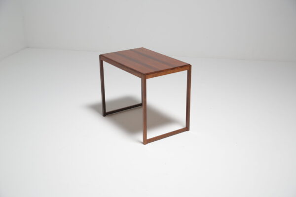 Vintage Danish Minimalist Rosewood Side Table 1
