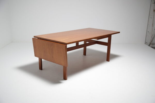 Vintage Drop Leaf Teak Work Table / Dining Table by Nils Jonsson 1
