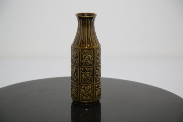 Vintage Brown Toned Ceramic Vase "74 25"by Bay Ceramics, W. Germany, 1960s.