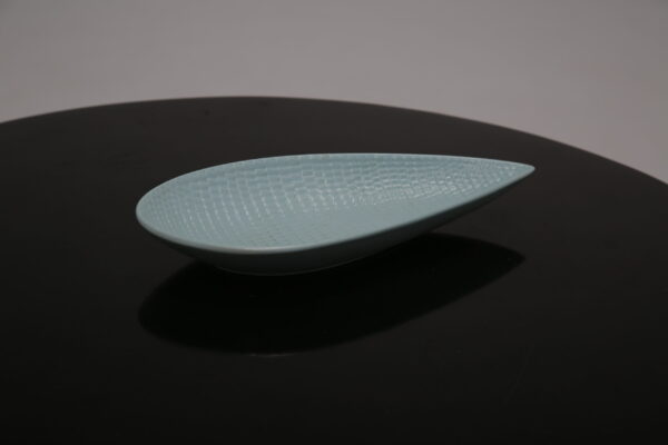 Vintage Blue Glazed Stoneware Bowl “Reptile” by Stig Lindberg for Gustavsberg 1