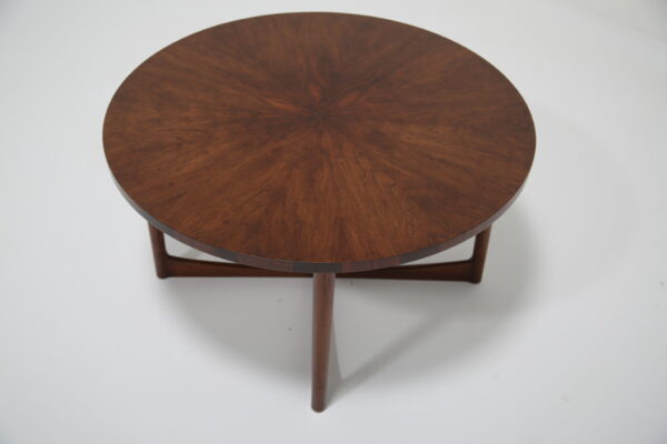 Vintage Circular Rosewood & Teak ‘Sunburst’ Coffee Table by McIntosh, 1960s.