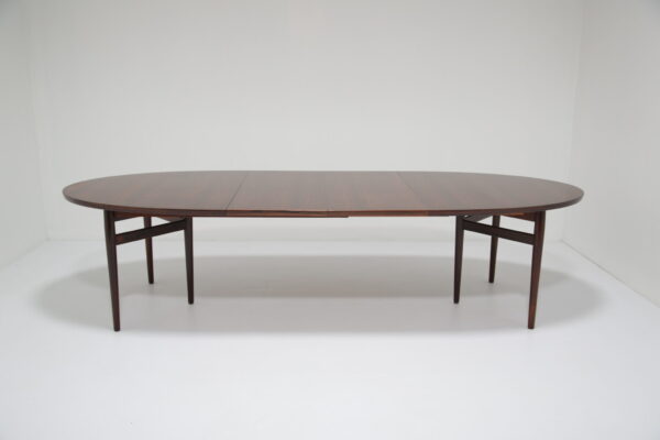Arne Vodder for Sibast: Model 212 Extending Dining Table in Figured Rosewood, Denmark, 1960s