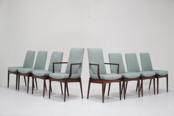 Robert Heritage 'Hamilton' Dining Chairs: Set of 8 Exotic Rosewood Chairs for Archie Shine 1