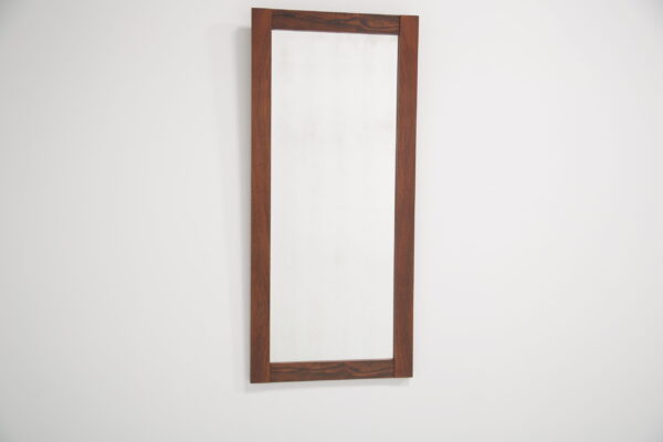 Vintage Swedish Minimalist Rosewood Mirror 1
