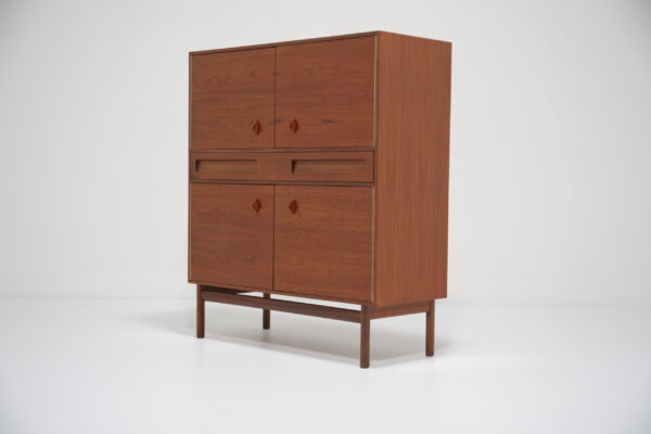 Vintage Teak Cocktail Bar Cabinet by Tom Robertson for A.H. McIntosh 1