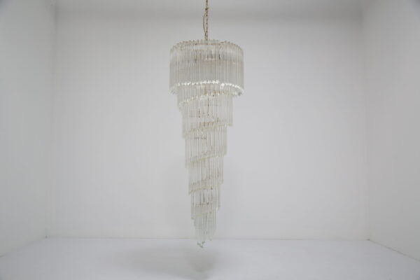 Vintage Italian Waterfall Murano Glass Chandelier 1