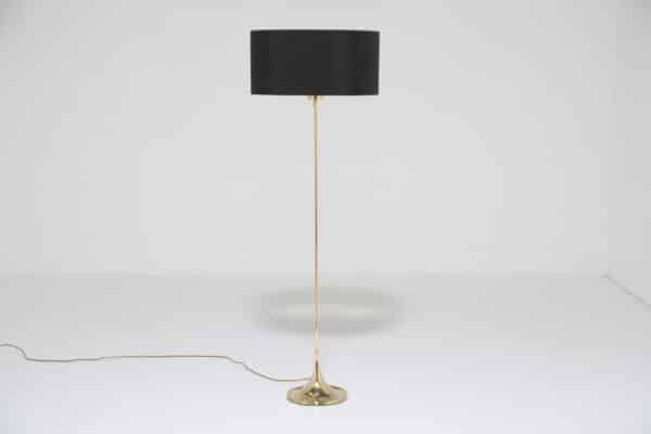 Vintage Tall Brass Floor Lamp Model G-025 by Alf Svensson and Yngvar Sandström for Bergbom, 1960s