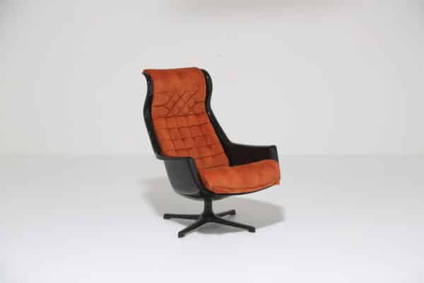 Vintage Swedish Space Age Swivel Lounge Chair "Galaxy" by Alf Svensson and Yngvar Sandström for DUX , 1960s