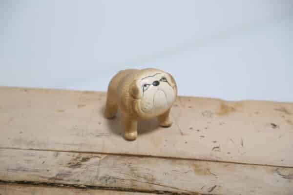 Swedish Glazed Stoneware Bulldog Ornament by Lisa Larson for Gustavsberg