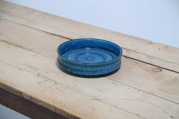 Vintage Large Rimini Blue Ceramic Bowl by Aldo Londi for Bitossi, 1960s