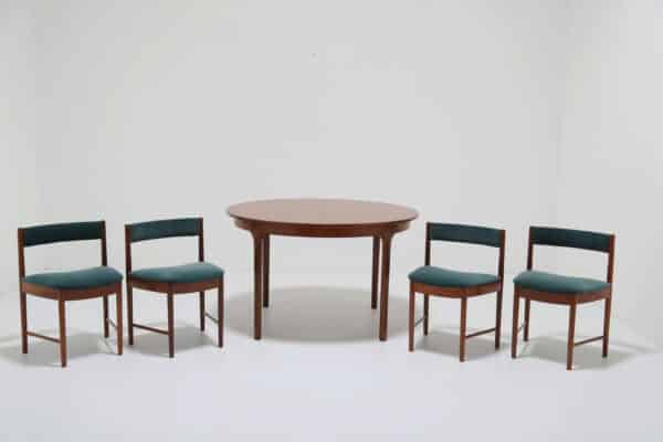 Vintage Teak Extending Roundette Dining Suite by Tom Robertson for McIntosh, Scotland, 1960s.
